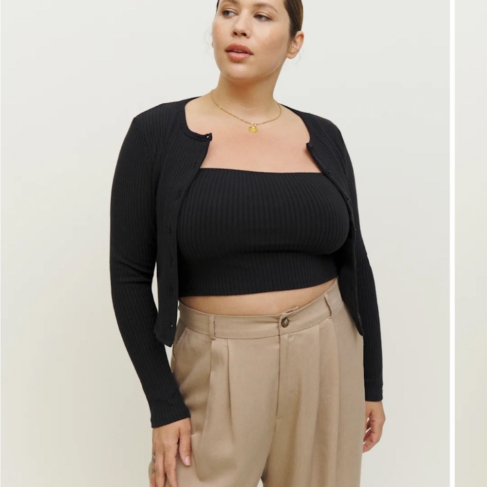 Reformation Ruby Knit Cardigan Set